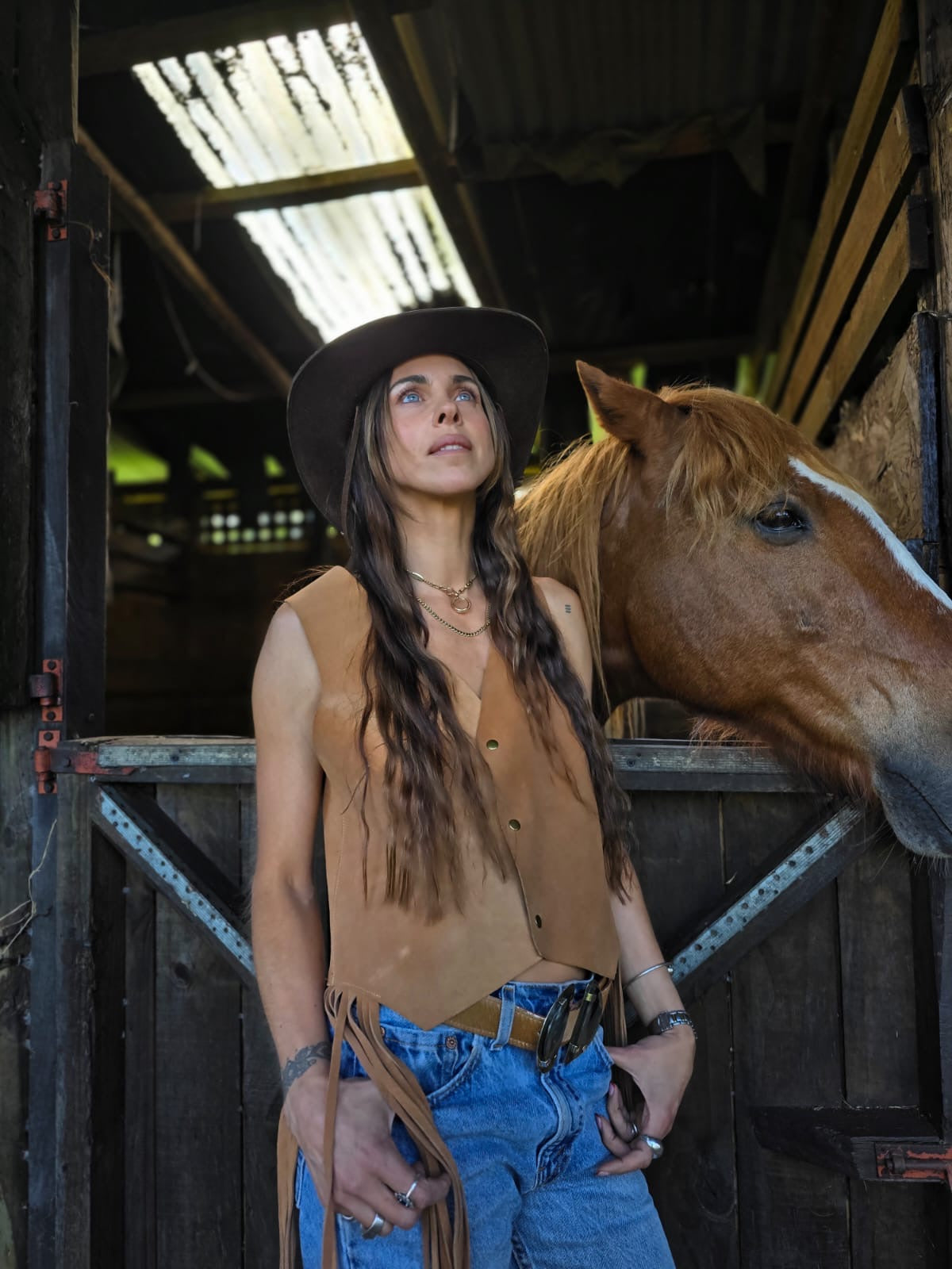 Chaleco Gamuza Flecos