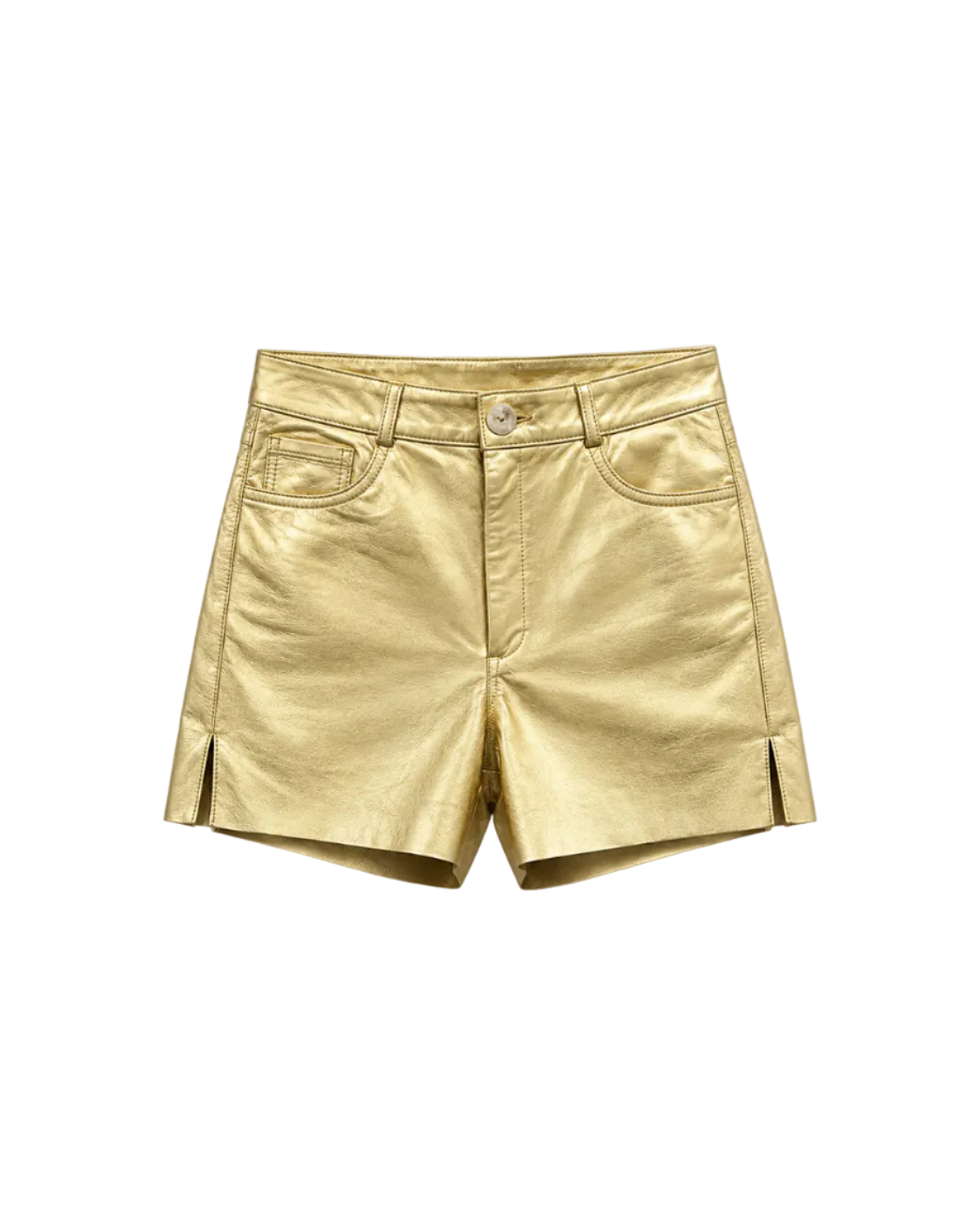 Short Camelia Cuero Dorado