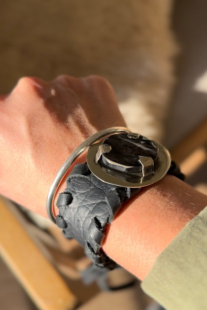 Pulsera Negro Croco