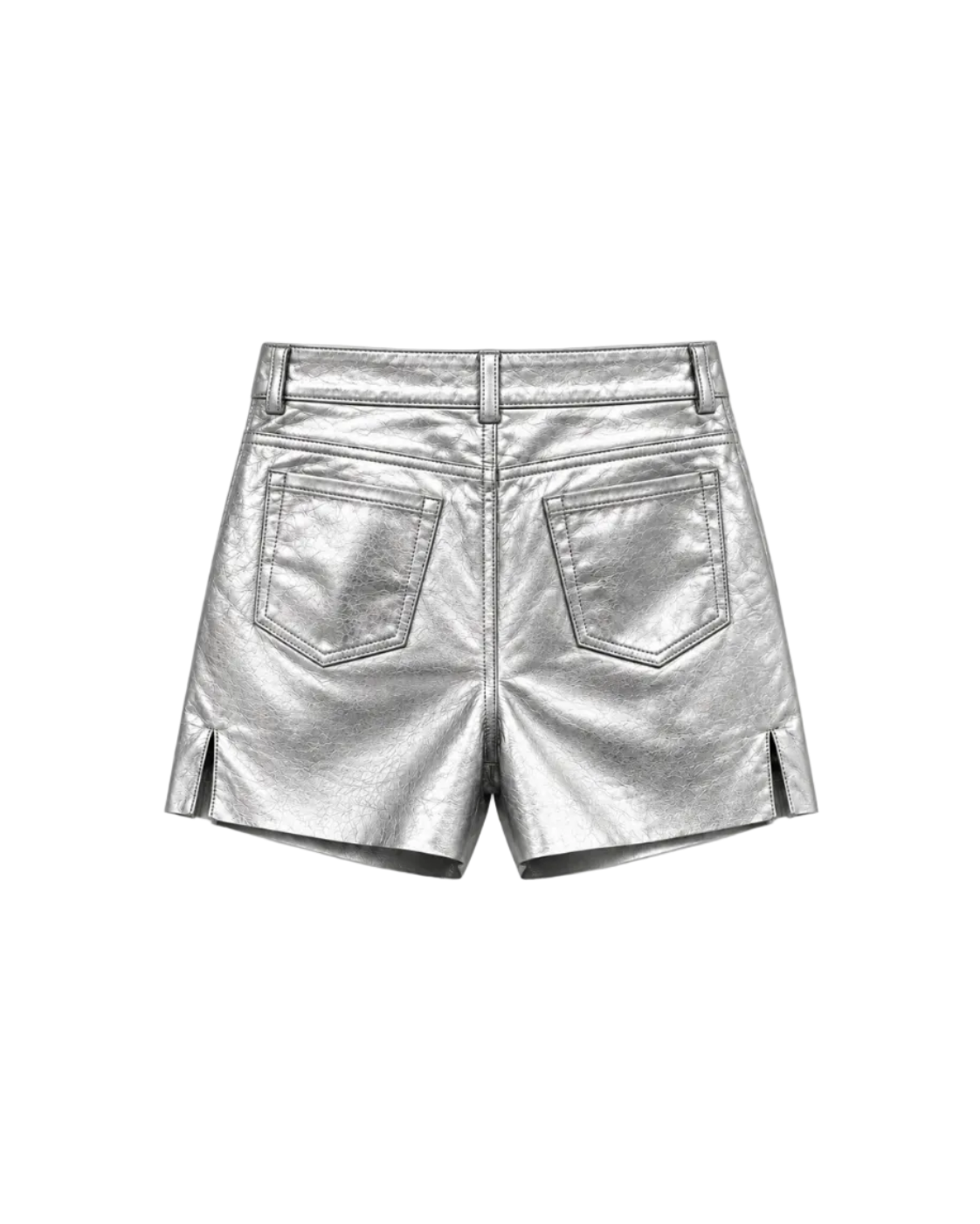 Short Camelia Cuero Metalizado