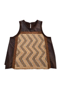 Top Chaguar Monte, tejido a mano en chaguar y cuero — Bendito Leather