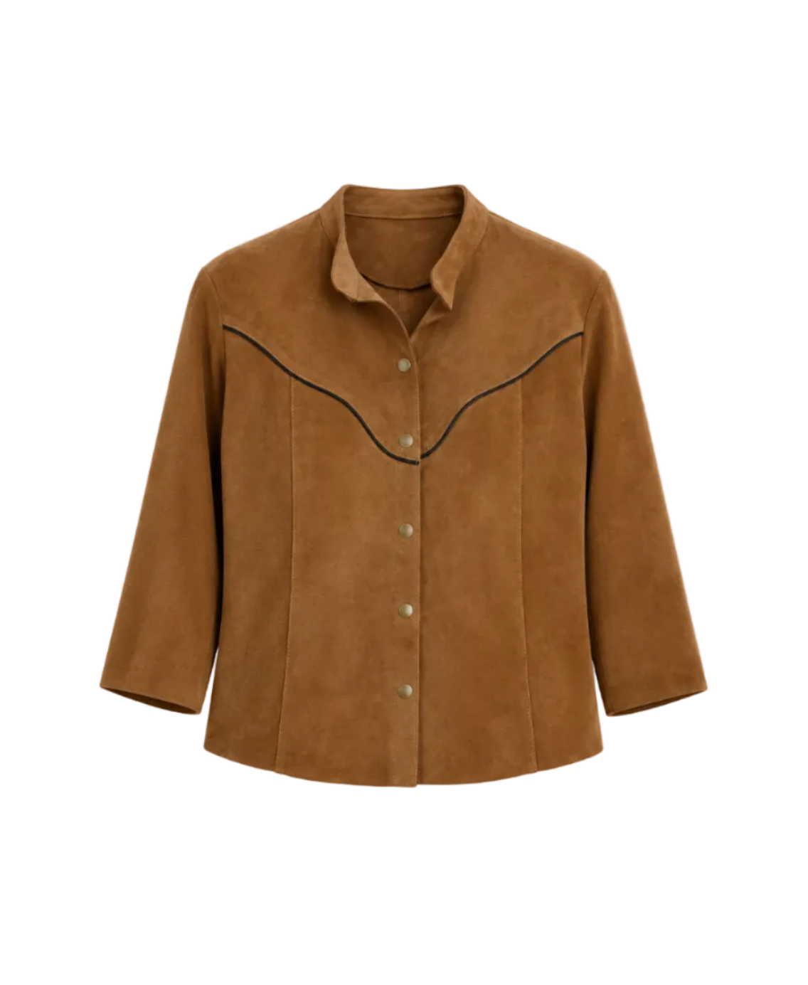 Camisa Tejana Gamuza Camel