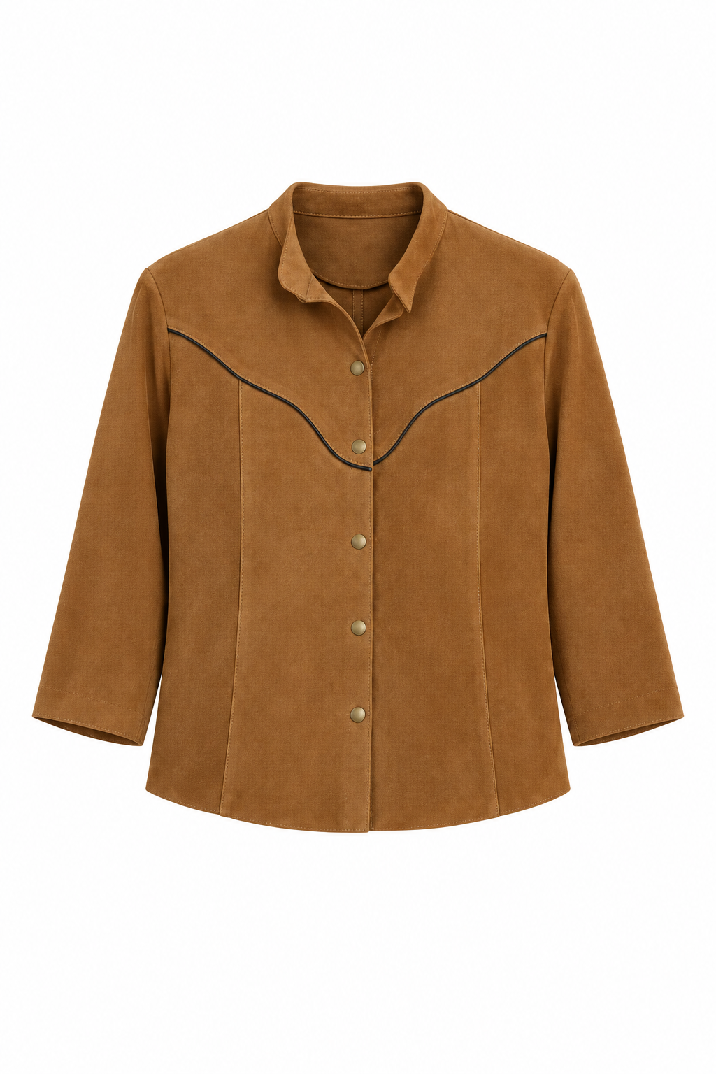Camisa Tejana Gamuza Camel