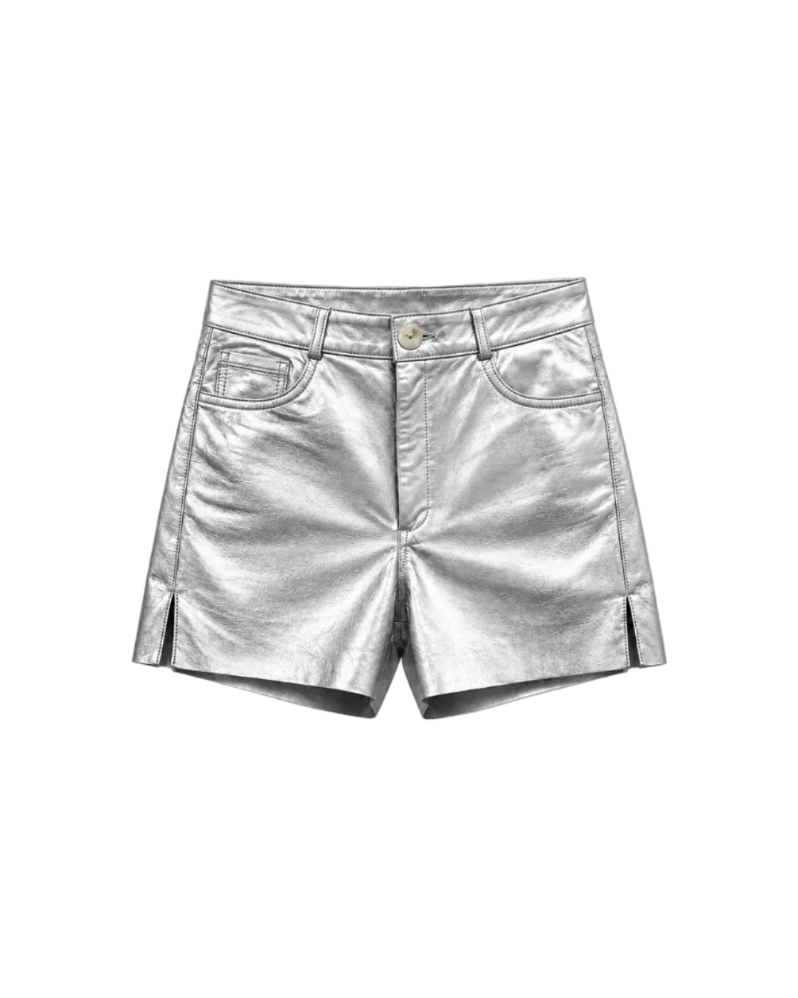 Short Camelia Cuero Metalizado