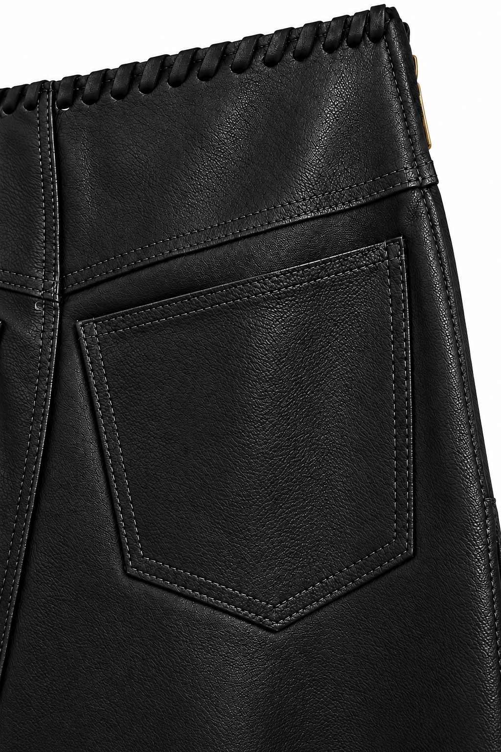 Falda Petra Negra — Bendito Leather, vista 6