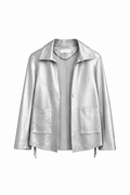 Chaqueta Montana Metalizada, hecha a mano en cuero metalizado — Bendito Leather