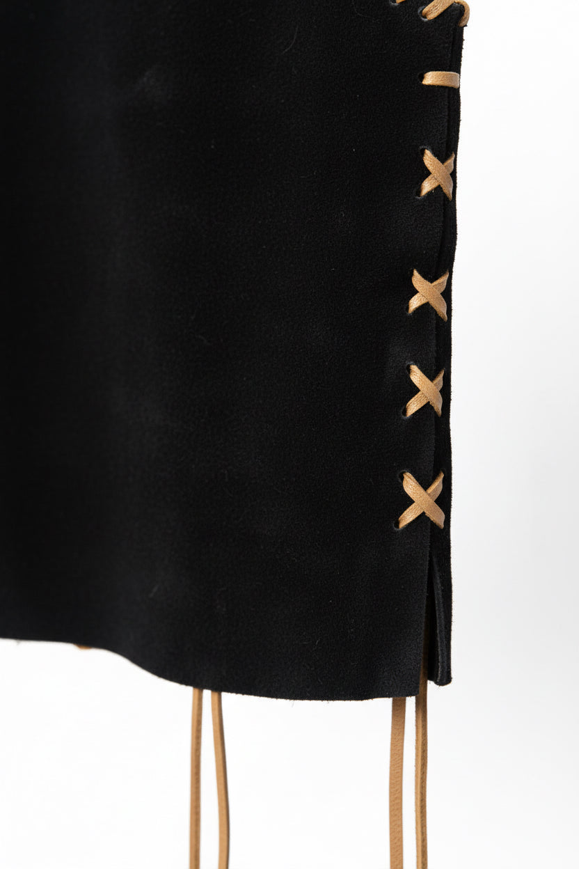 Top Gamuza Negro Tiento Camel