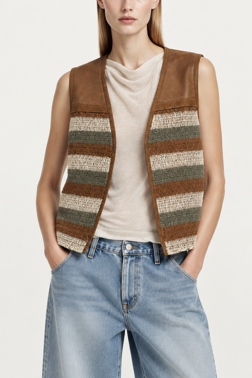 Chaleco Chaguar Duna — Bendito Leather, vista 2