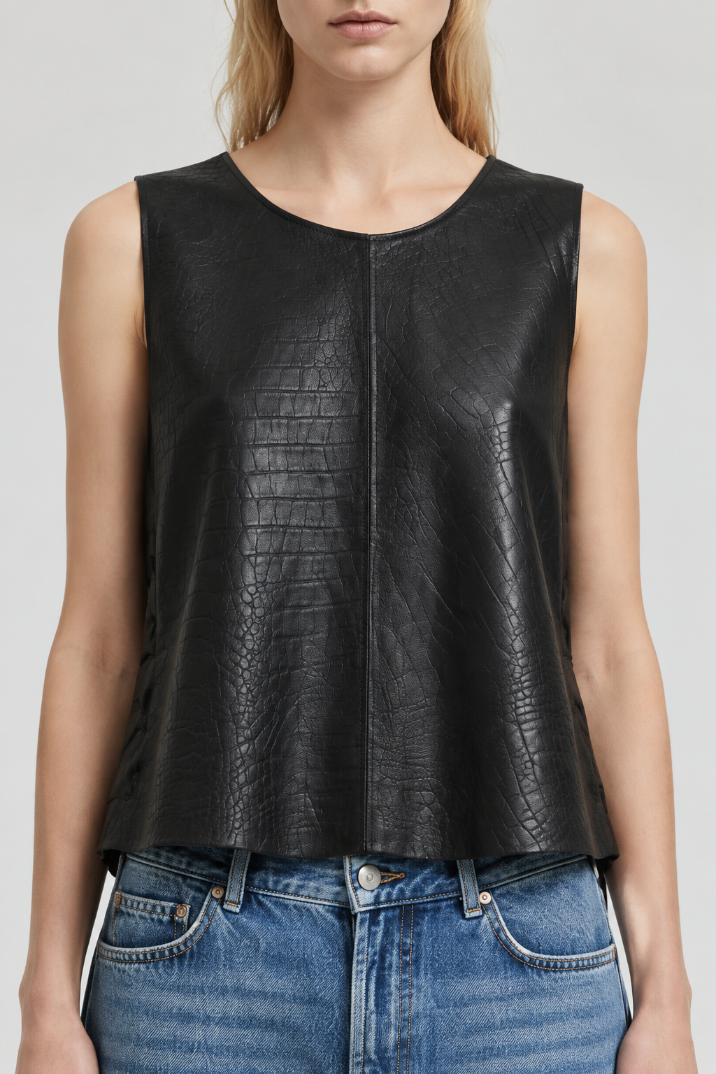 Top Isidro Croco Negro