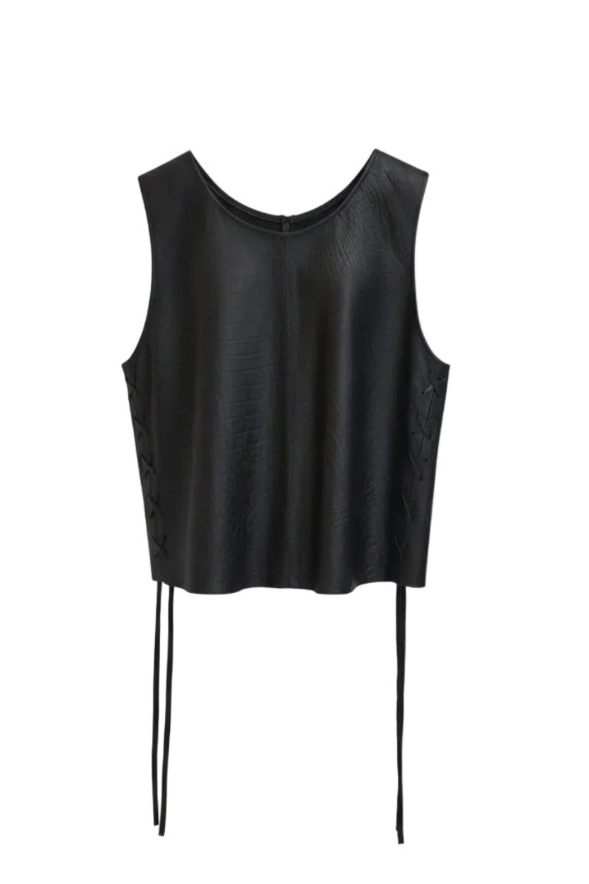 Top Isidro Croco Negro