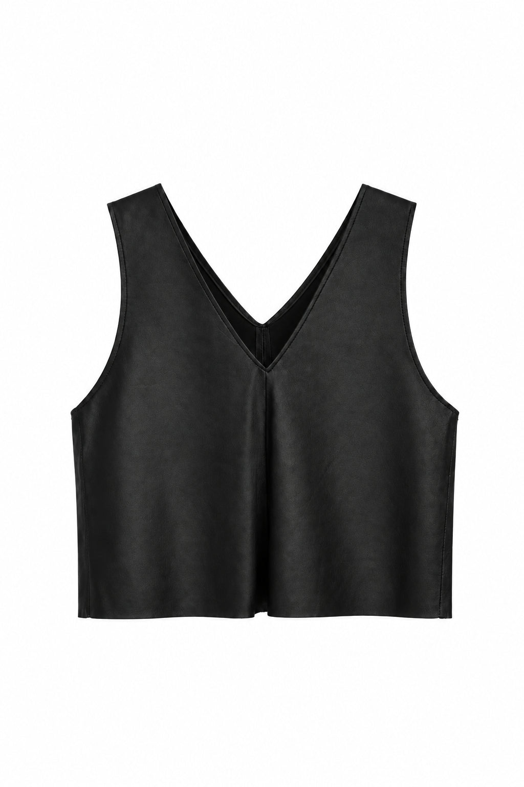 Top Victoria Cuero Negro, hecho a mano en cuero — Bendito Leather