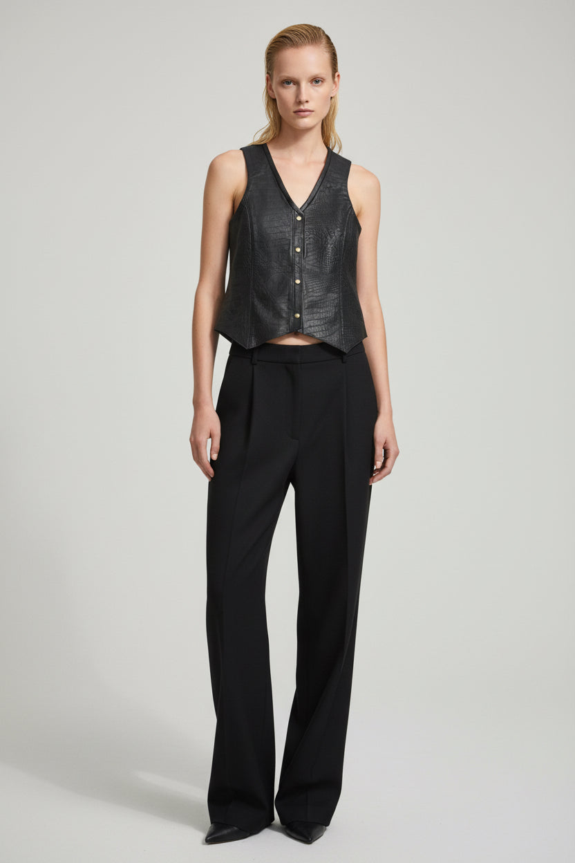 Chaleco Croco Negro
