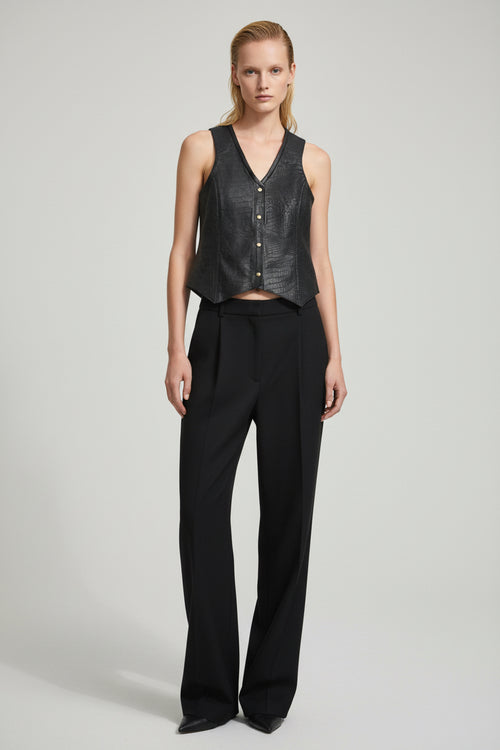 Chaleco Croco Negro