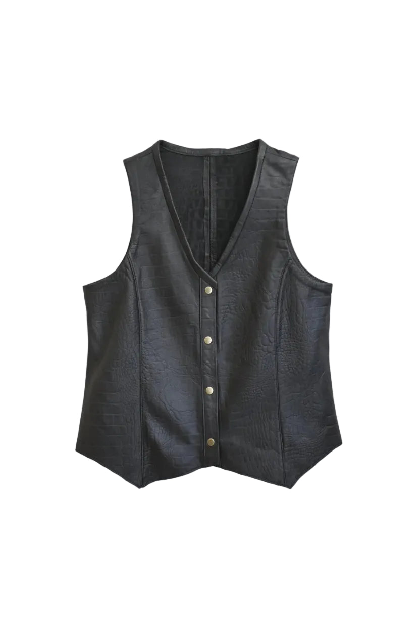 Chaleco Croco Negro