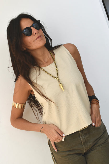 Top Isidro Croco Crudo