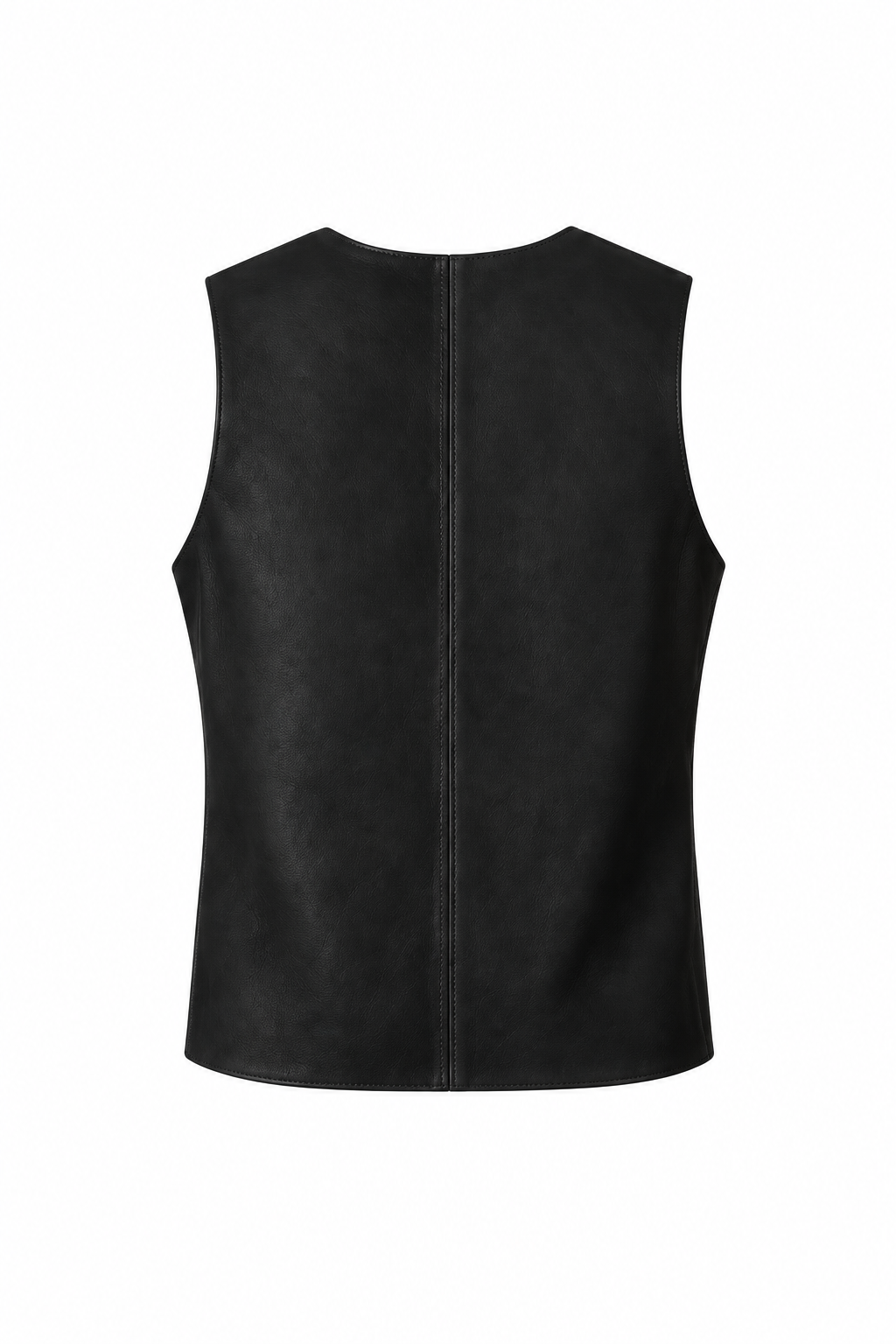 TOP GAMUZA NEGRO BOTONES