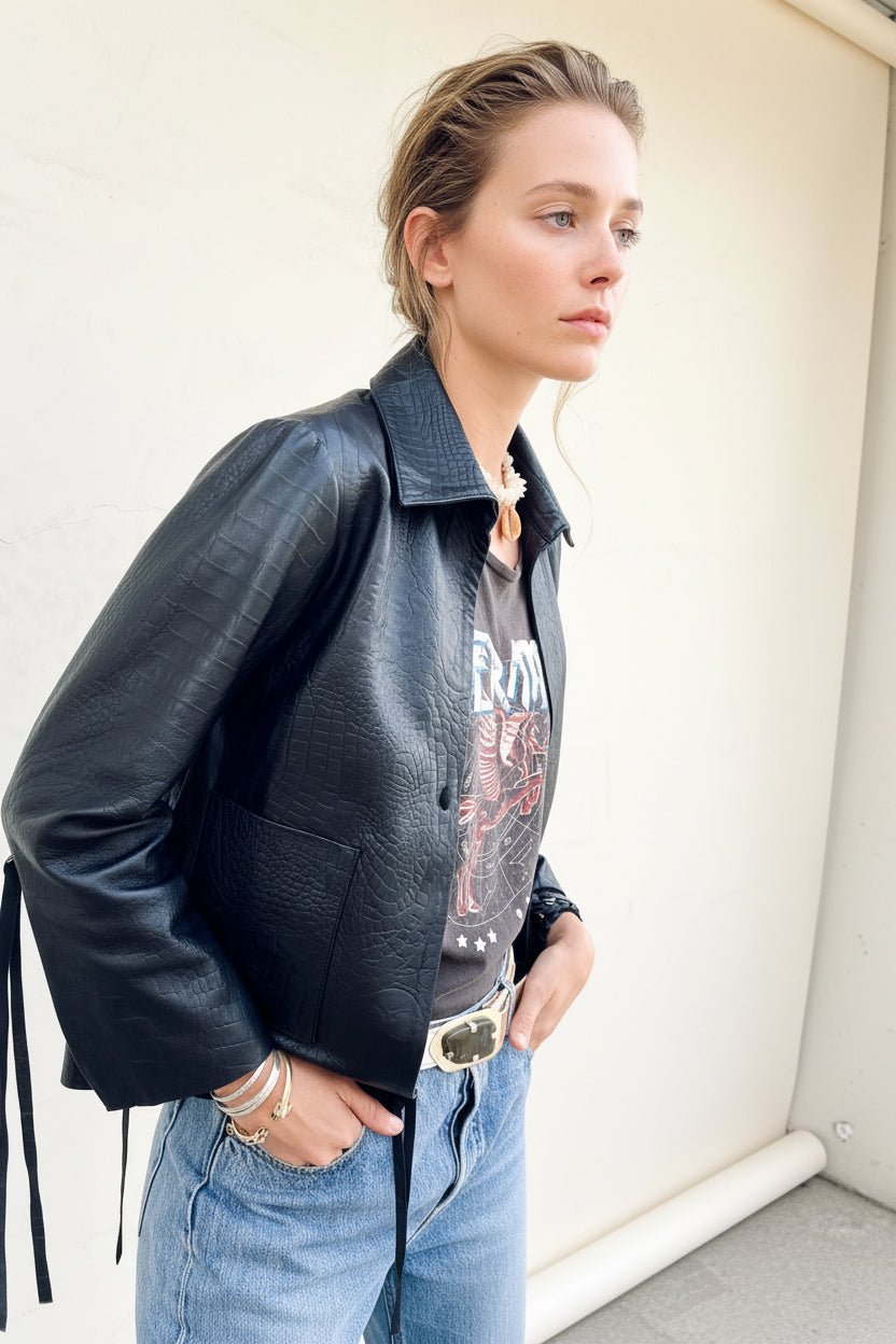 Chaqueta Montana Croco Negro