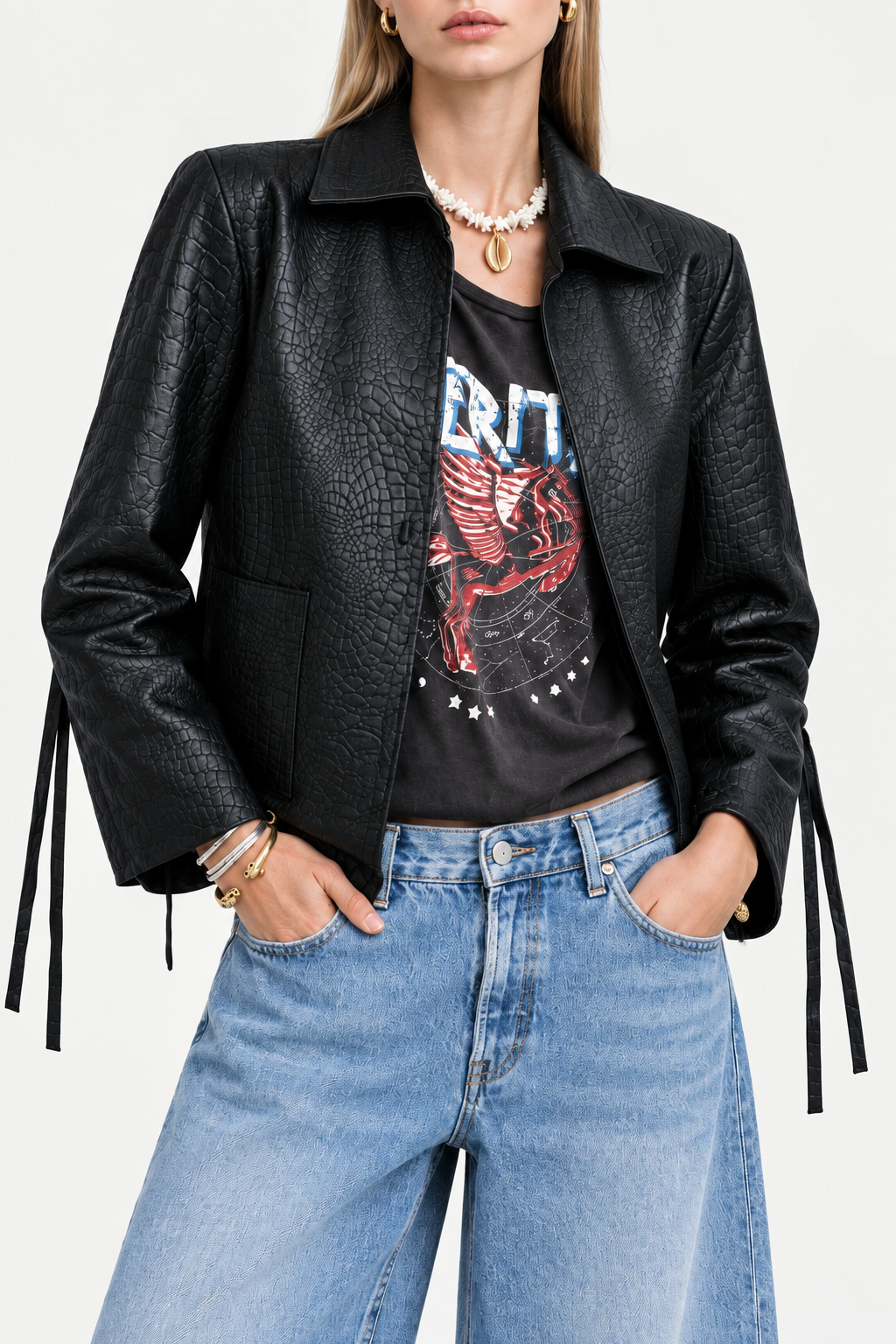 Chaqueta Montana Croco Negro